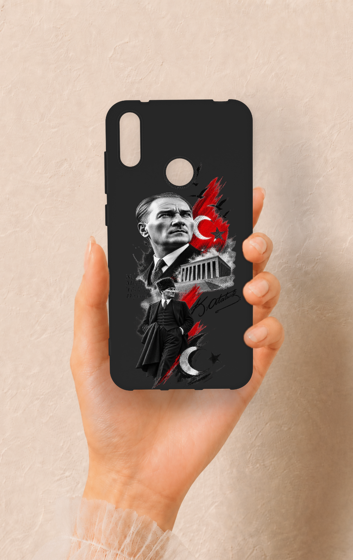 Huawei Y7 2019 Uyumlu Atatürk Anıtkabir Desenli Silikon Kılıf