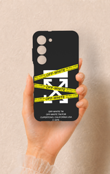 Samsung S23 Uyumlu Off White Desenli Silikon Kılıf