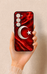 Tecno Spark 40 Pro Uyumlu Türk Bayrağı Desenli Silikon Kılıf