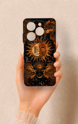 Tecno Spark 20C Uyumlu Mistik Güneş Desenli Silikon Kılıf