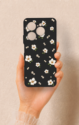 Tecno Spark 20 Pro Uyumlu İnci Papatya Desenli Silikon Kılıf