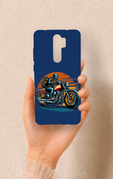Redmi Note 8 Pro Uyumlu Moto Rider Desenli Silikon Kılıf