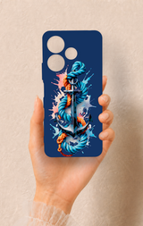 Redmi 13 4G Uyumlu Anchor Desenli Silikon Kılıf