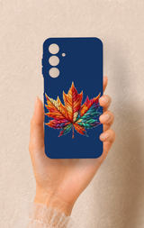 Samsung A16 Uyumlu Renkli Yaprak Desenli Silikon Kılıf