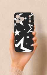 iPhone 17 Pro Max Uyumlu Siyah Mega Star Desenli Silikon Kılıf
