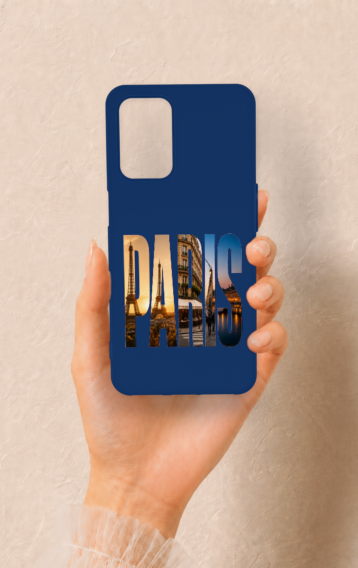 Oppo A54 Uyumlu Paris Desenli Silikon Kılıf