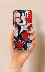 İnfinix Hot 40 Pro Uyumlu Star Flag Desenli Silikon Kılıf