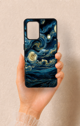 Oppo-A74 Uyumlu Yıldızlı Gece Desenli Silikon Kılıf