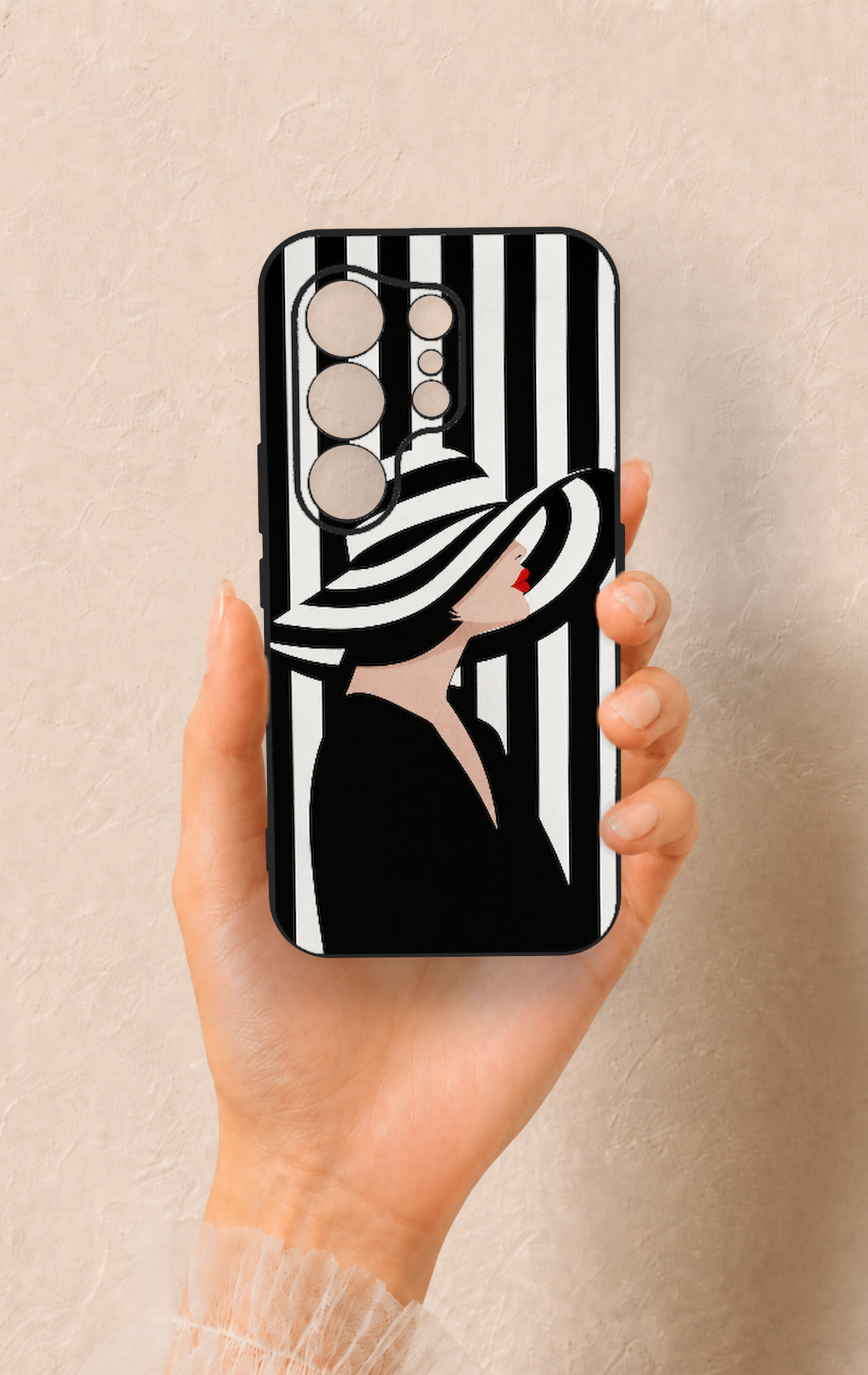 Tecno Camon 50 Uyumlu Madam Marica Desenli Silikon Kılıf