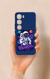 Vivo V40 Lite 5G Uyumlu Astronot DJ Desenli Silikon Kılıf