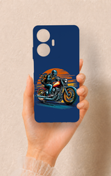 Realme C55 Uyumlu Moto Rider Desenli Silikon Kılıf