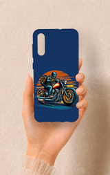 Samsung A50 Uyumlu Moto Rider Desenli Silikon Kılıf