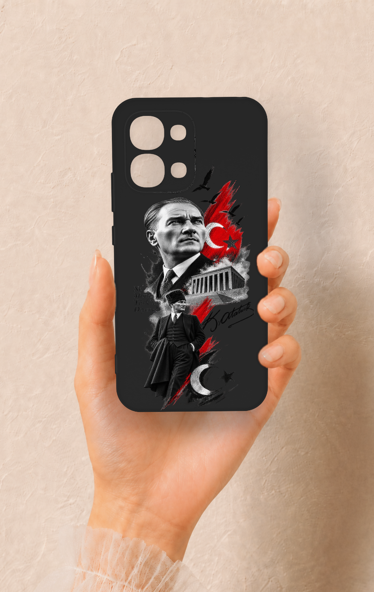Oppo A6 Pro Uyumlu Atatürk Anıtkabir Desenli Silikon Kılıf