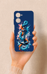 Realme 10 Uyumlu Anchor Desenli Silikon Kılıf