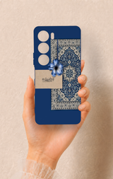 Vivo Y19s Uyumlu Mavi Etnik Halı Desenli Silikon Kılıf