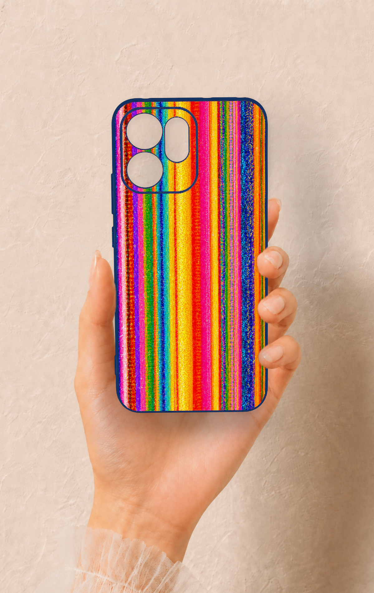 Oppo Reno 14F Uyumlu Rengarenk Desenli Silikon Kılıf