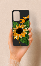 Oppo A16 Uyumlu Ay Çiçeği Desenli Silikon Kılıf
