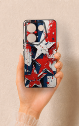 Tecno Caman 20 Pro 5G Uyumlu Star Flag Desenli Silikon Kılıf