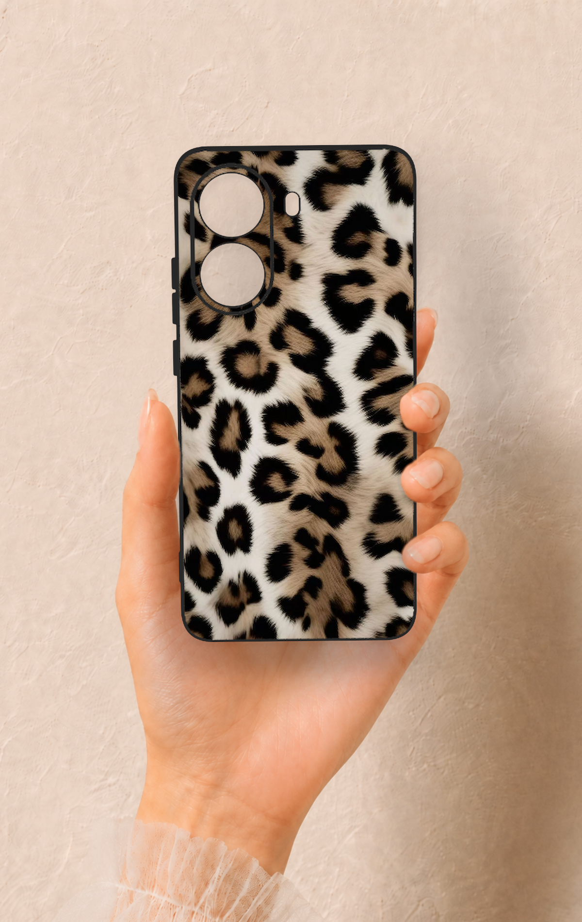 Poco X7 Pro Uyumlu Leopar Derisi Desenli Silikon Kılıf