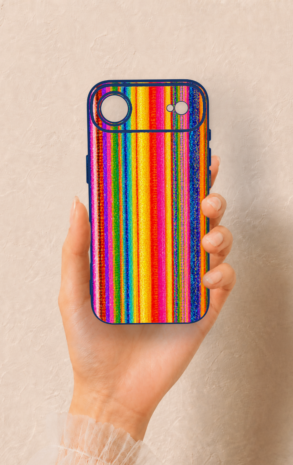 iPhone 17 Air Uyumlu Rengarenk Desenli Silikon Kılıf