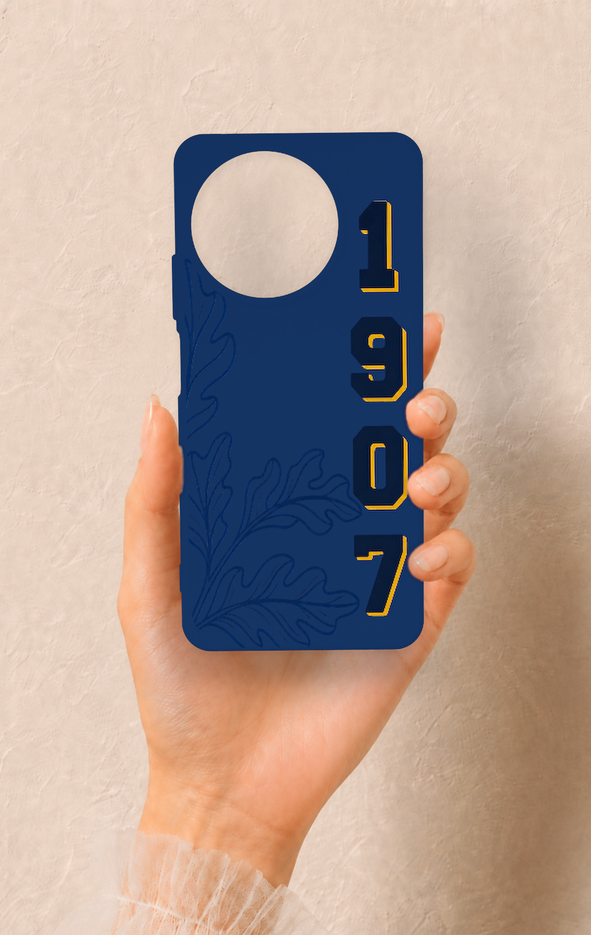 Realme 11 Uyumlu 1907 Palamut Desenli Silikon Kılıf