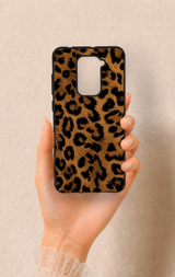 Redmi Note 9 Uyumlu Koyu Leopar Deri Desenli Silikon Kılıf