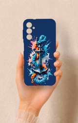Samsung A14 Uyumlu Anchor Desenli Silikon Kılıf
