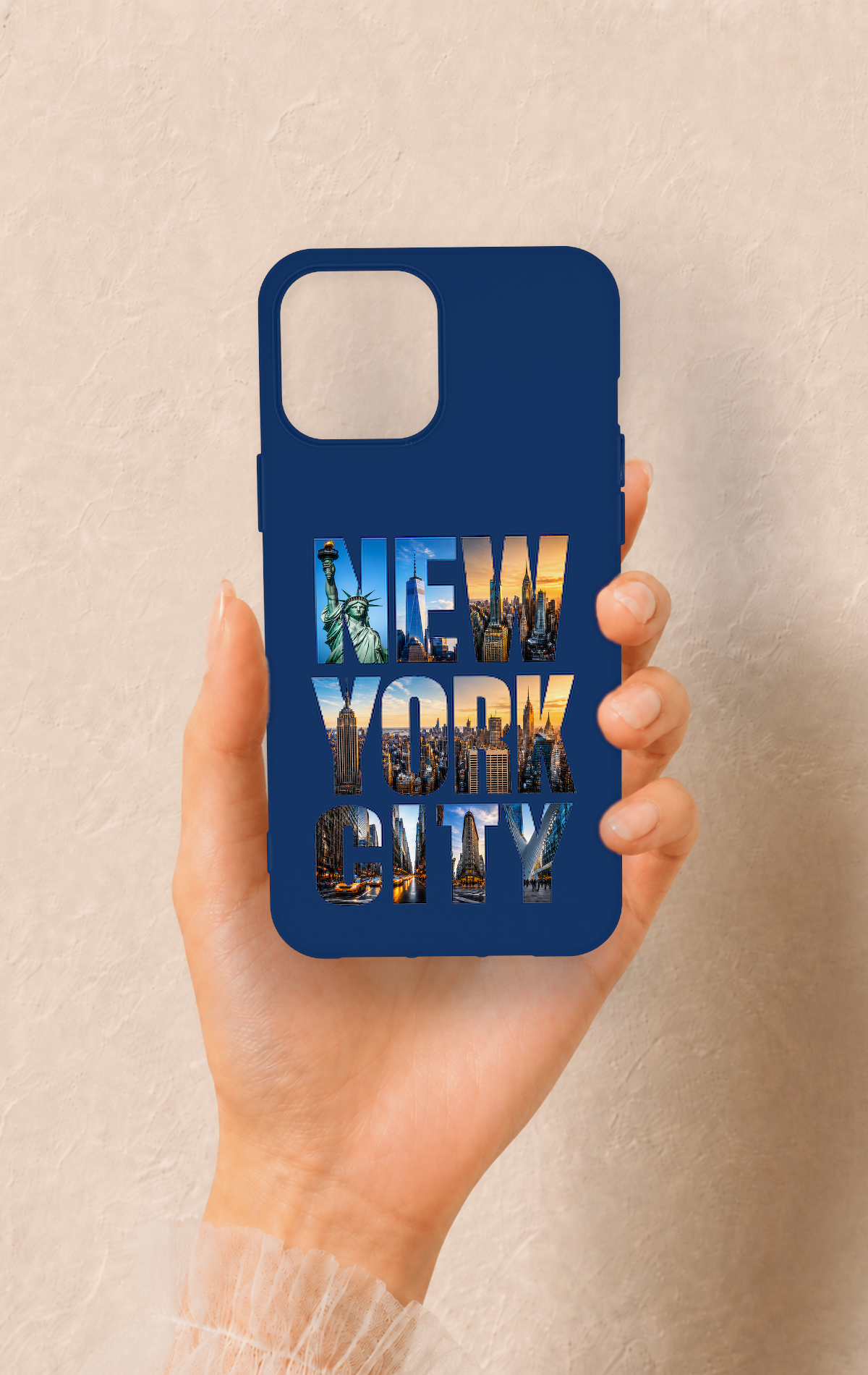 iPhone 12 Pro Max Uyumlu New York City Desenli Silikon Kılıf