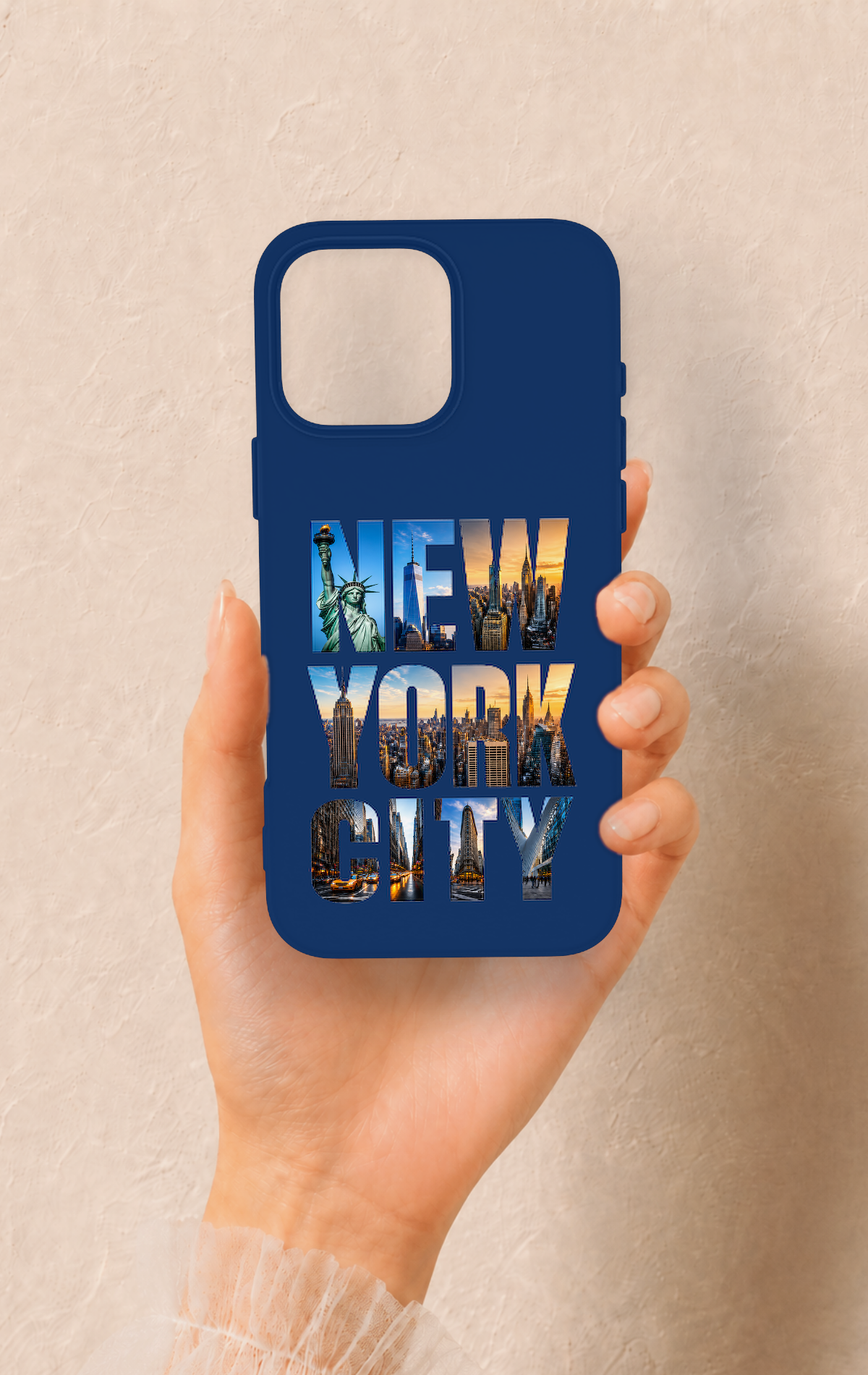 iPhone 16 Pro Max Uyumlu New York City Desenli Silikon Kılıf