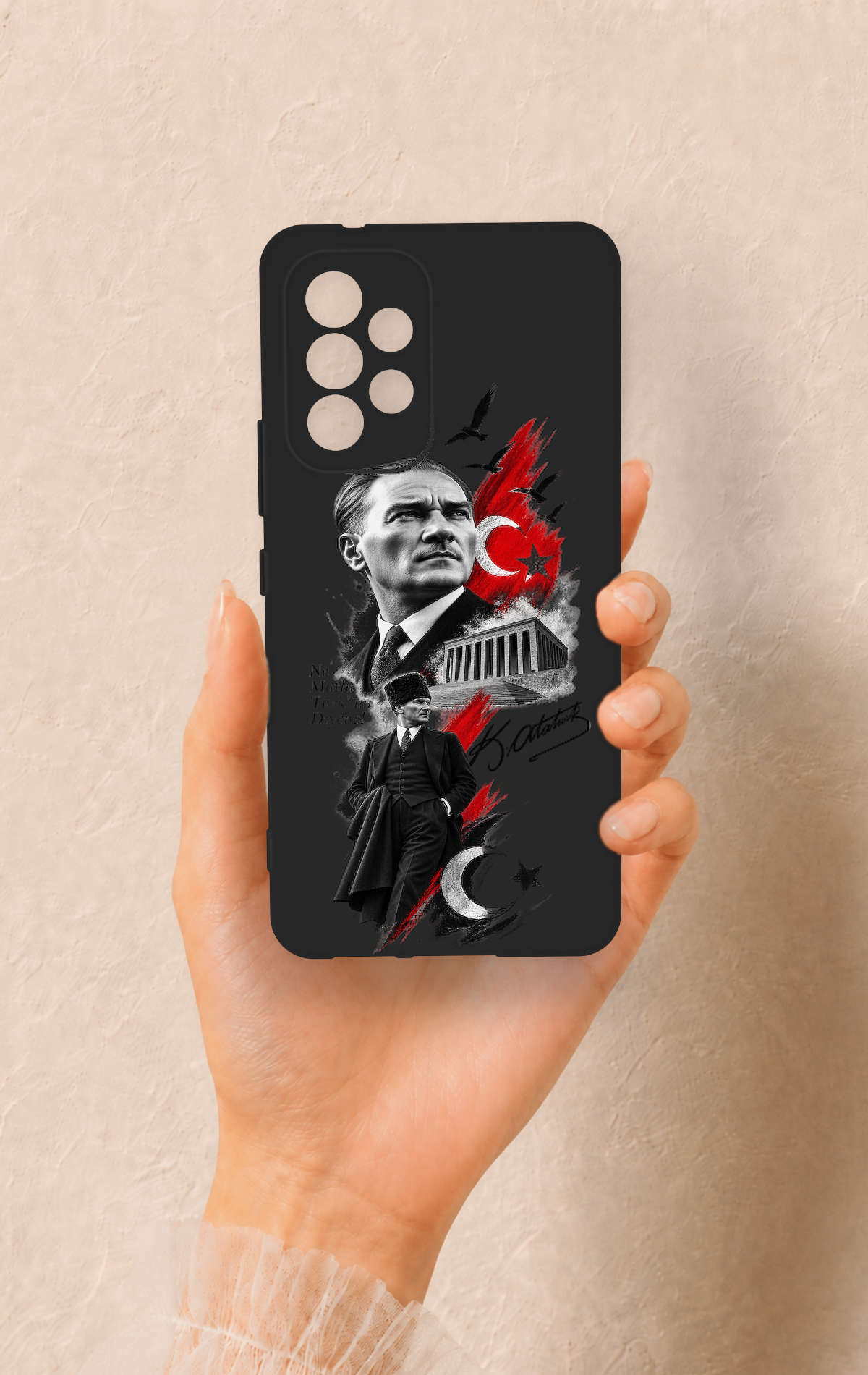 Samsung A53 Uyumlu Atatürk Anıtkabir Desenli Silikon Kılıf