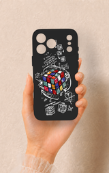 iPhone 17 Pro Max Uyumlu Rubik Küb Desenli Silikon Kılıf