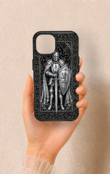 iPhone 15 Uyumlu Şövalye Desenli Silikon Kılıf