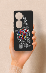 Vivo V40 Uyumlu Rubik Küb Desenli Silikon Kılıf