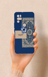 Omix X300 Uyumlu Mavi Etnik Halı Desenli Silikon Kılıf