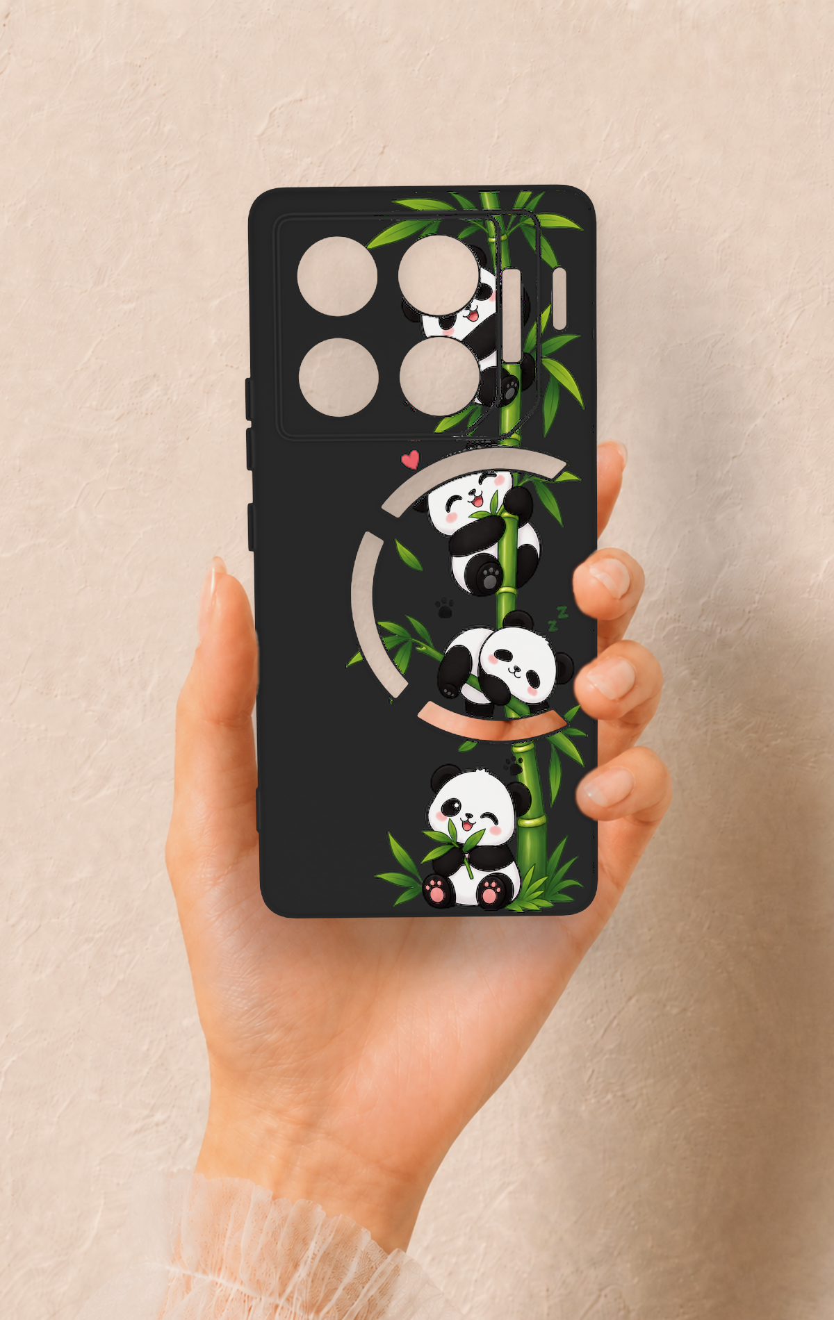 İnfinix Gt 20 Pro Uyumlu Sevimli Panda Bambu Desenli Silikon Kılıf