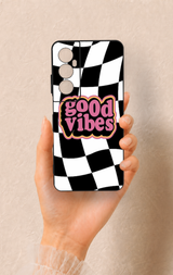 Realme C65 Uyumlu Black Good Vibes Desenli Silikon Kılıf