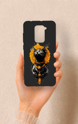 Redmi Note 9 Uyumlu Mısırlı Kedi Tanrısı Desenli Silikon Kılıf