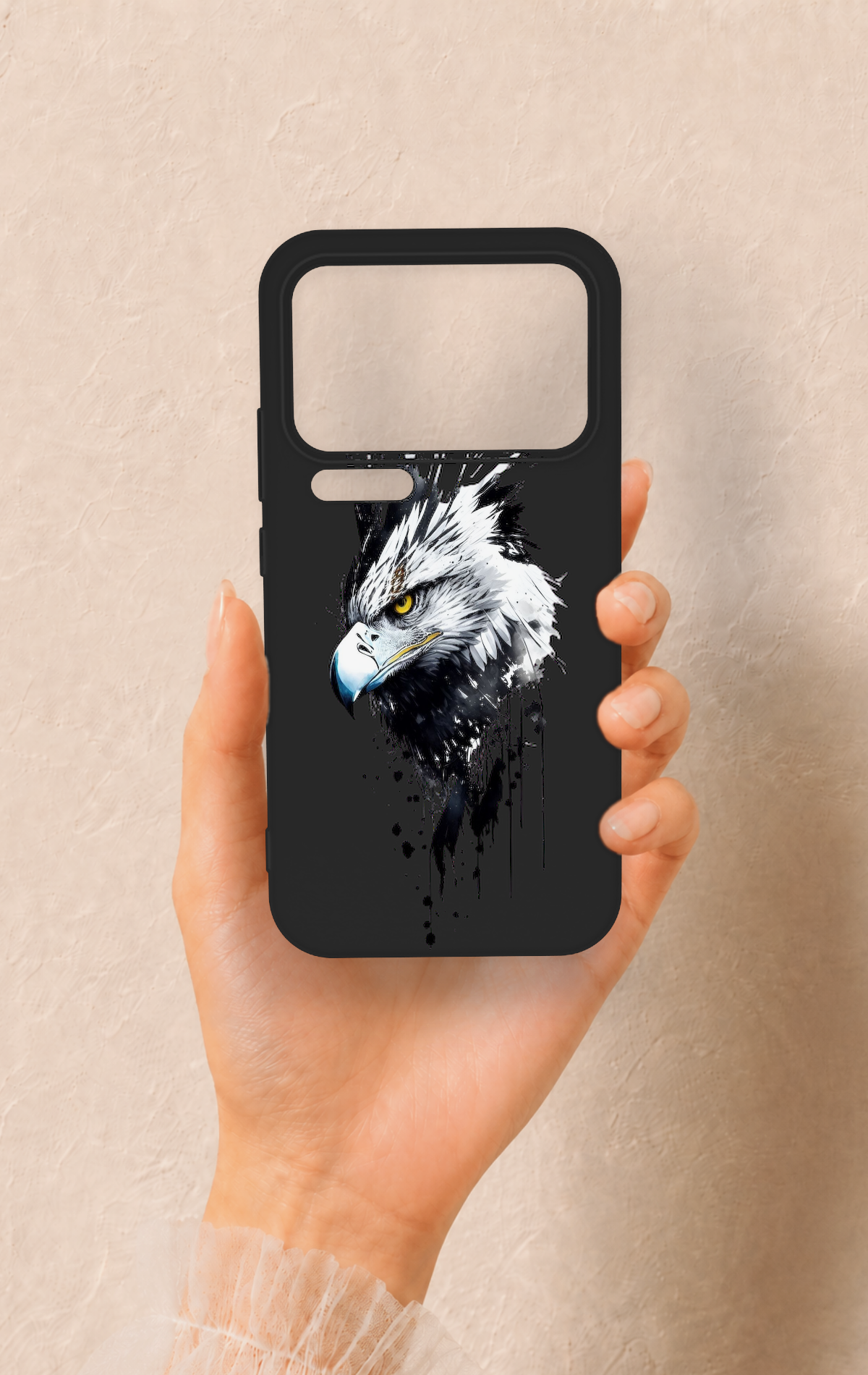 Mi 17 Pro Max Uyumlu Bald Eagle Desenli Silikon Kılıf