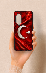 Huawei Nova 9Se Uyumlu Türk Bayrağı Desenli Silikon Kılıf