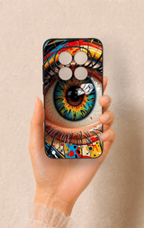 Redmi Note 15 Pro 5G Uyumlu Renkli Göz Bebeği Desenli Silikon Kılıf