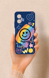 Omix X3 Uyumlu Happing Smile Desenli Silikon Kılıf