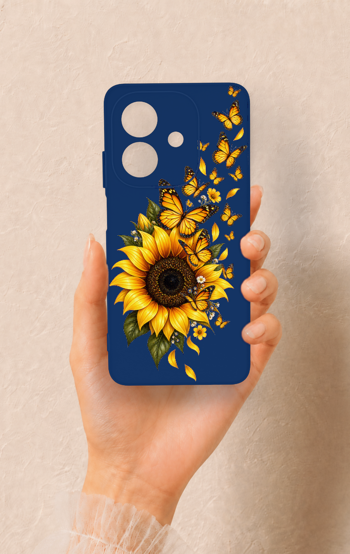 Oppo A3 Uyumlu Ayçiçeği Desenli Silikon Kılıf