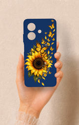 Oppo A3 Uyumlu Ayçiçeği Desenli Silikon Kılıf