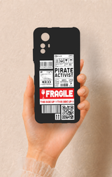 Redmi Note 12S Uyumlu Fragile Desenli Silikon Kılıf