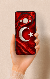 Redmi A3 Uyumlu Türk Bayrağı Desenli Silikon Kılıf