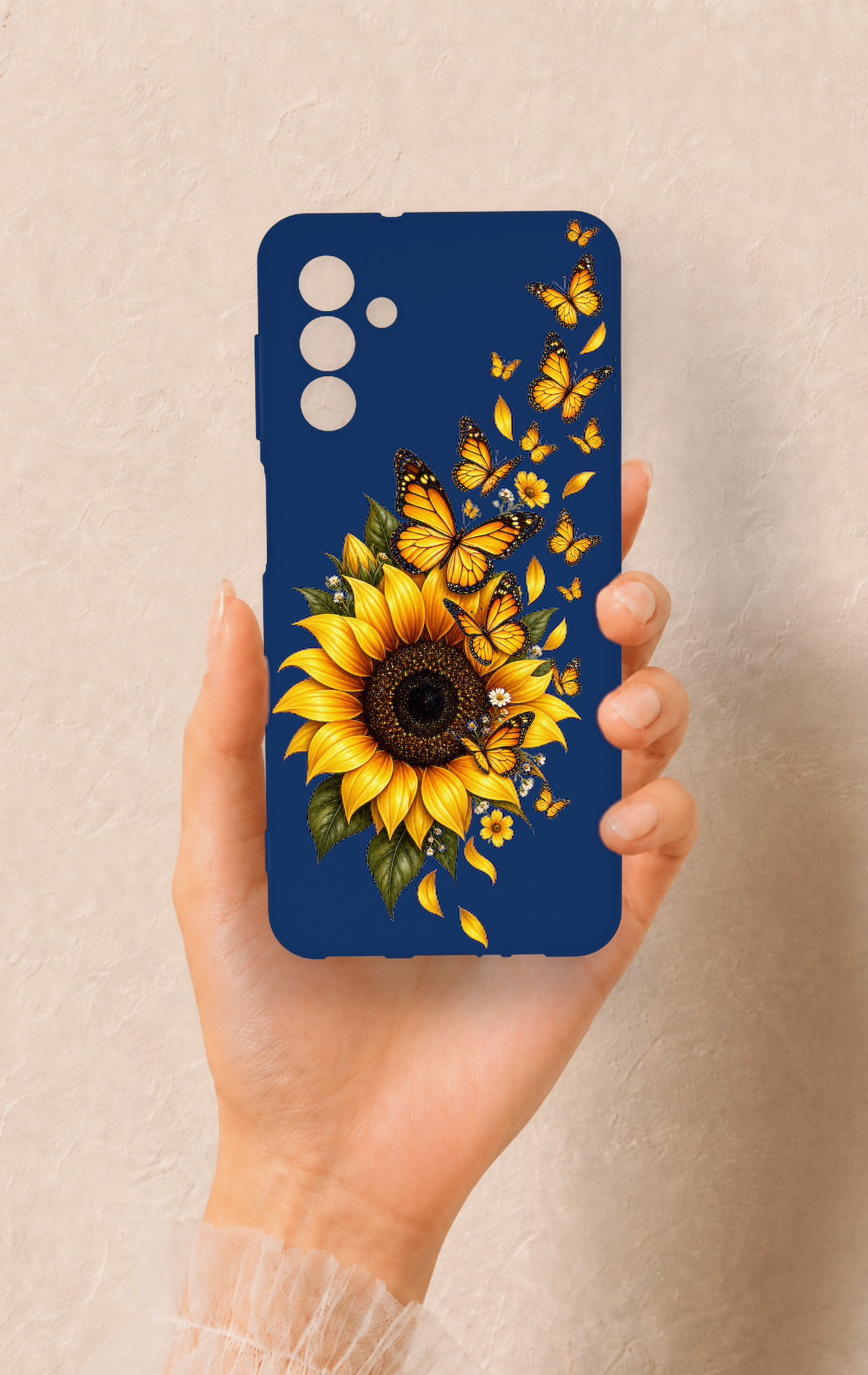 Samsung A04S Uyumlu Ayçiçeği Desenli Silikon Kılıf