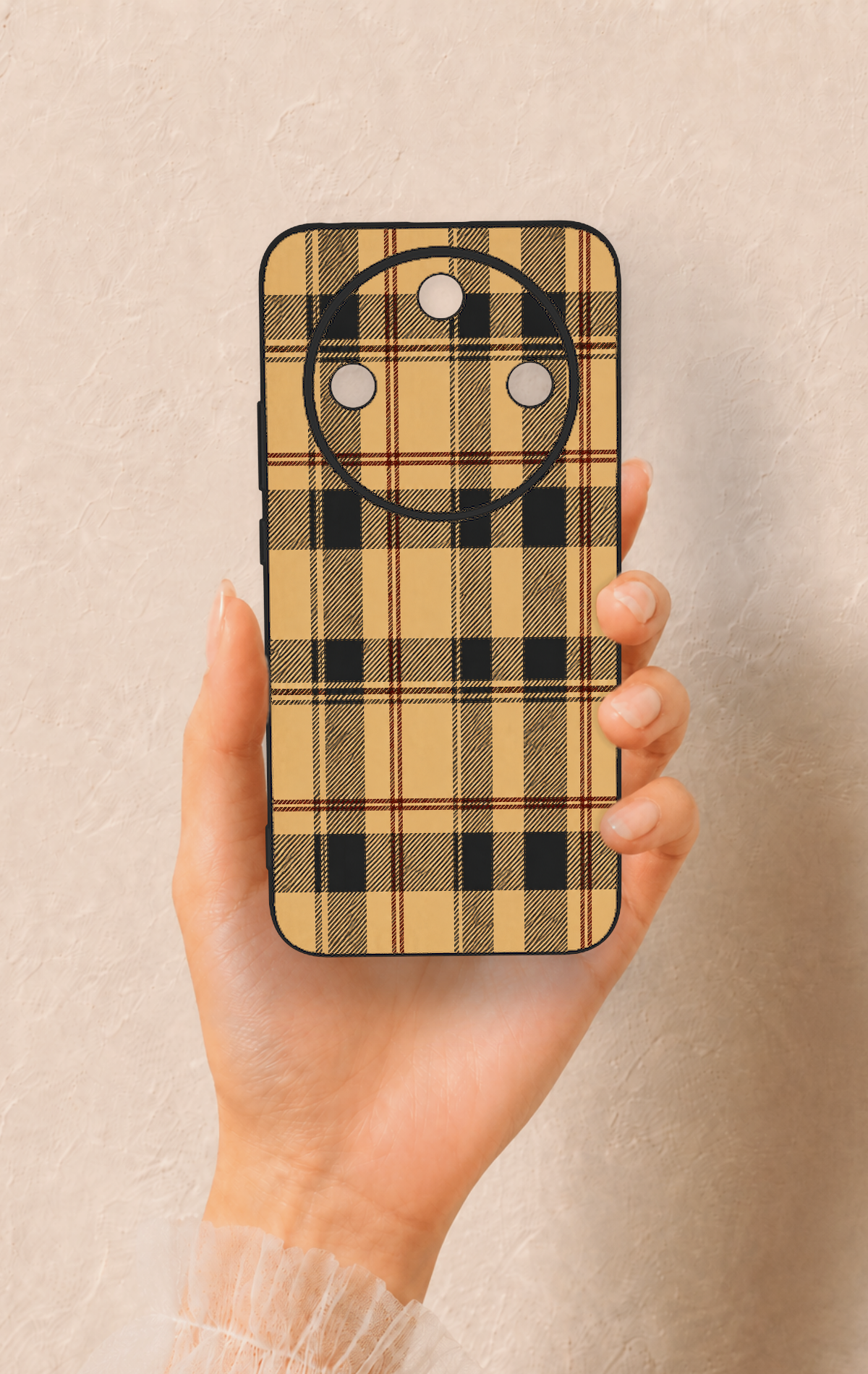 Honor Magic 8 Lite Uyumlu Burberry Ekose Desenli Silikon Kılıf