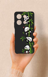 İnfinix Note 30 Uyumlu Sevimli Panda Bambu Desenli Silikon Kılıf