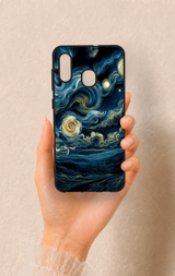 Samsung A20-A30 Uyumlu Yıldızlı Gece Desenli Silikon Kılıf