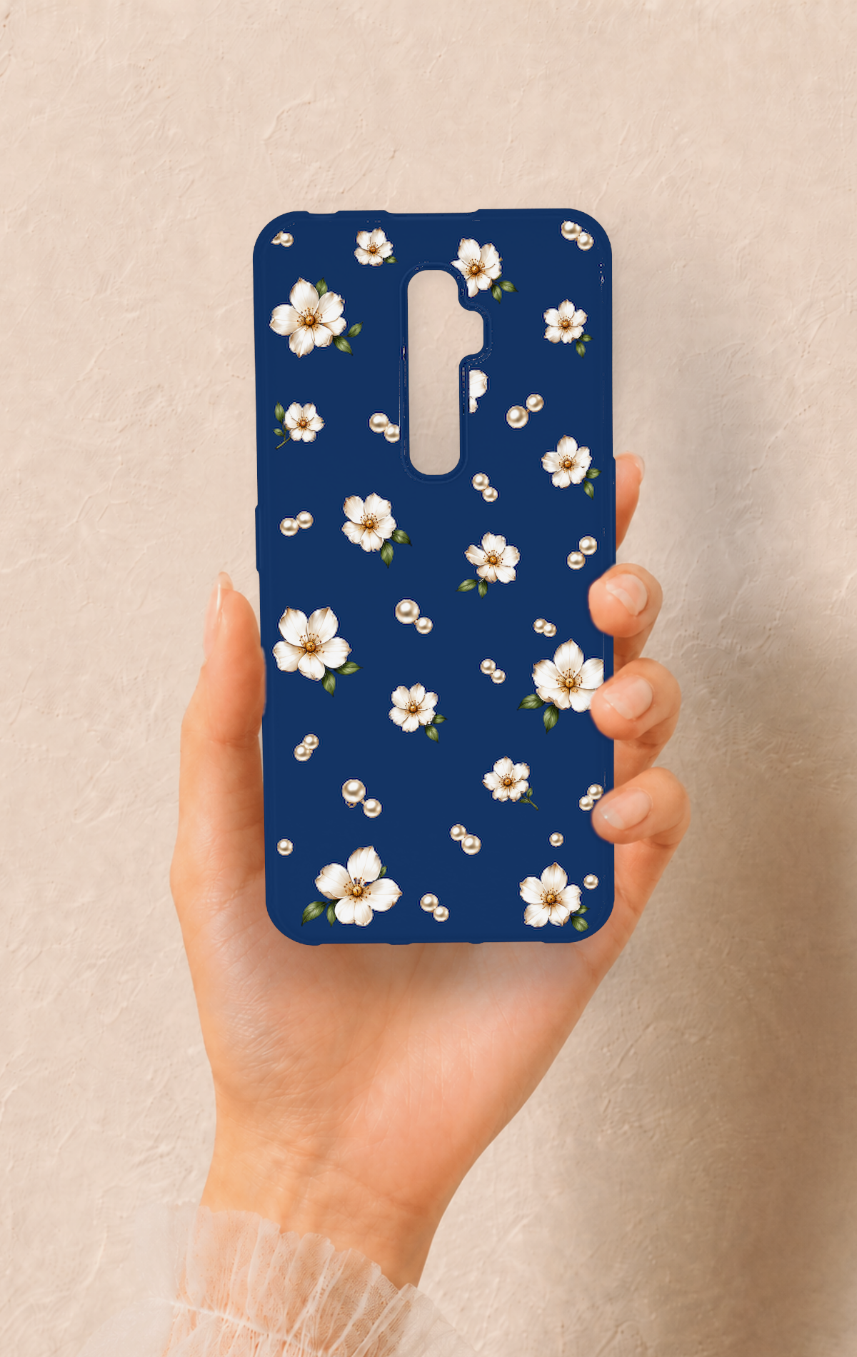 Oppo Reno 2Z Uyumlu Papatya İnci Desenli Silikon Kılıf